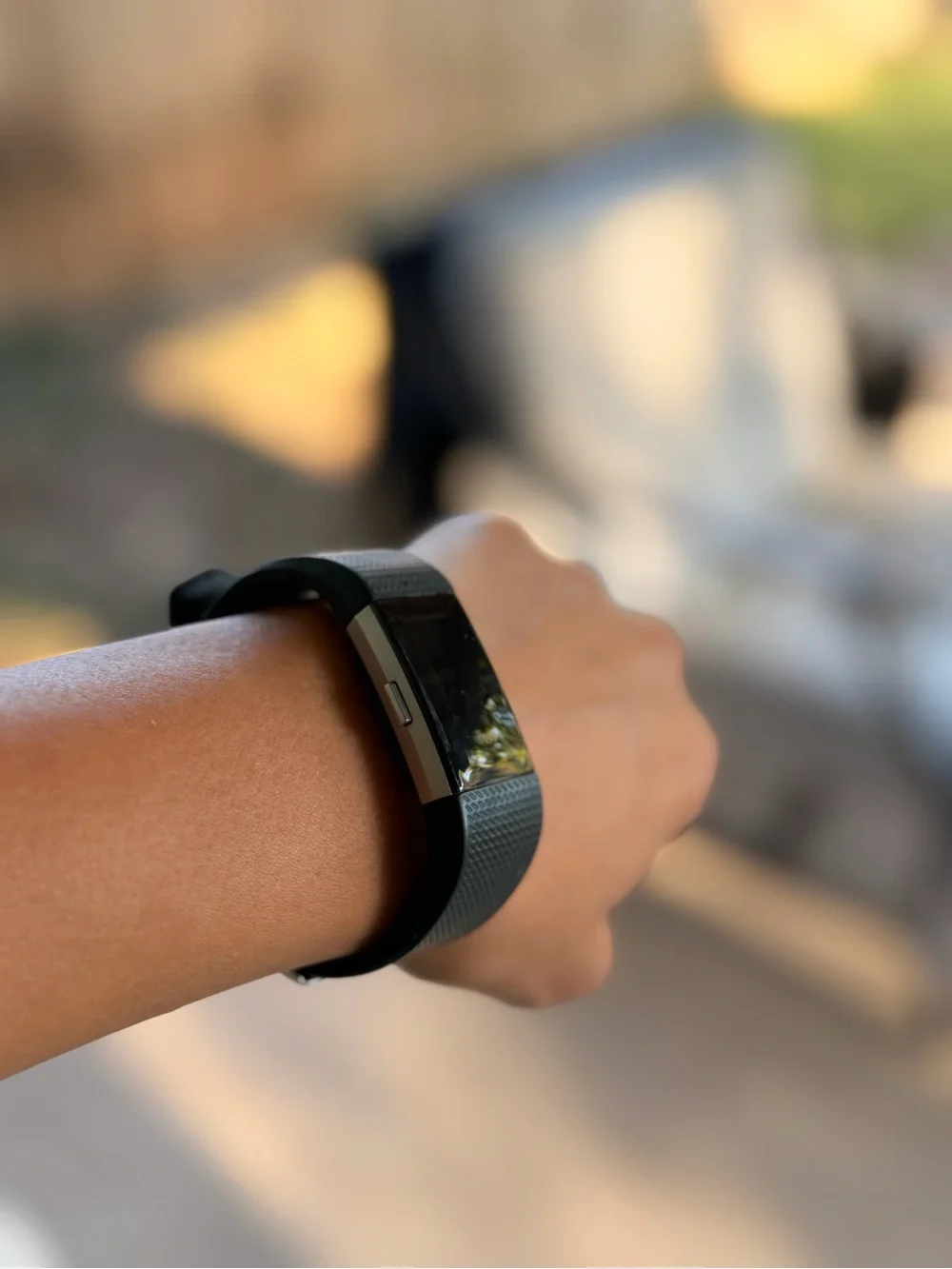fitbit Black Activity Tracker with Textured Band